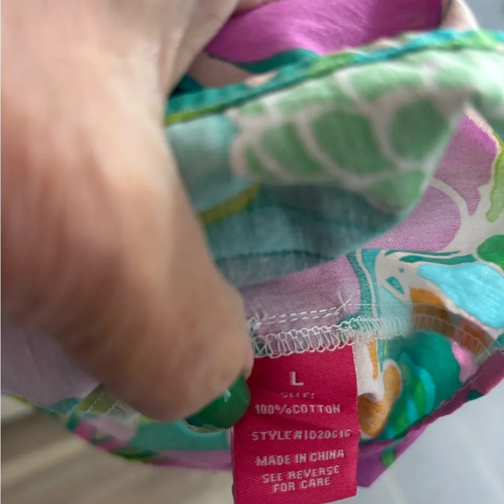 Boutique Vibrant Floral Tiered Button-Front Women’s Dress - Multicolor - Picture 4 of 5